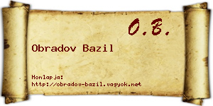 Obradov Bazil névjegykártya